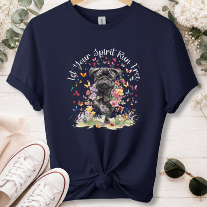 Pug #2, Let your spirit run free, unisex T shirt