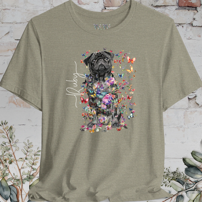 Pug #2 Floral Personalized T shirt