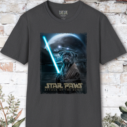 Pug #2 Star Paws Unisex T shirt