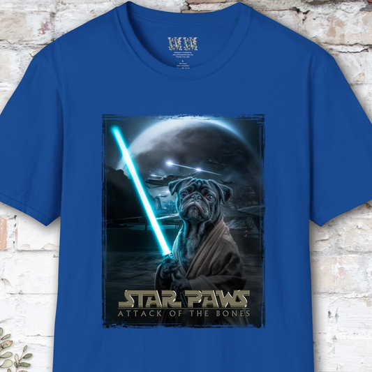Pug #2 Star Paws Unisex T shirt