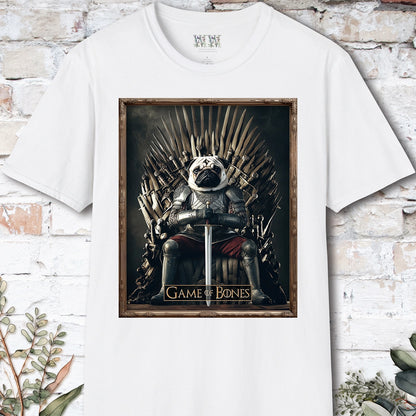 Pug Game of Bones, Unisex T shirt