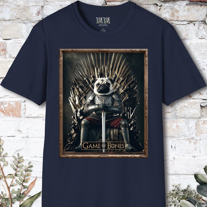 Pug Game of Bones, Unisex T shirt