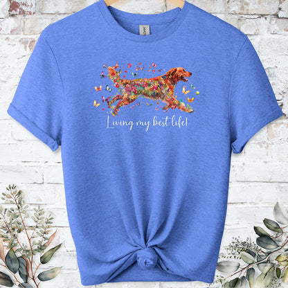 Red Golden Retriever, Living my best life, unisex T shirt