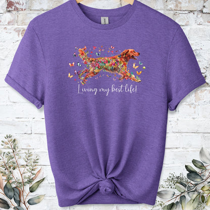 Red Golden Retriever, Living my best life, unisex T shirt