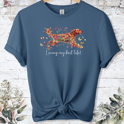 Red Golden Retriever, Living my best life, unisex T shirt