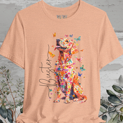 Fox Red Labrador Floral Personalized T shirt