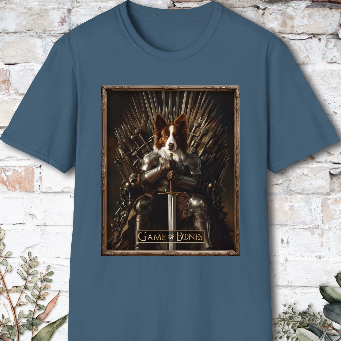 Red Merle Border Collie, Game of Bones, unisex T shirt