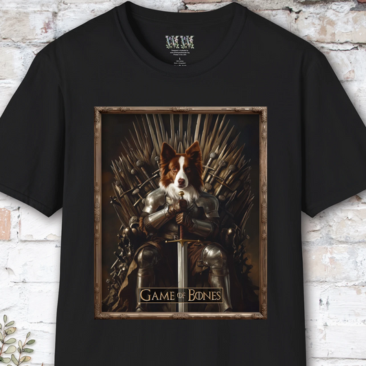 Red Merle Border Collie, Game of Bones, unisex T shirt
