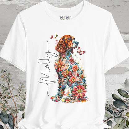 Red Setter Floral Personalized T shirt