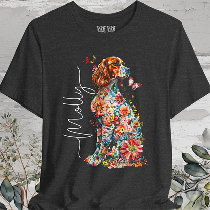 Red Setter Floral Personalized T shirt