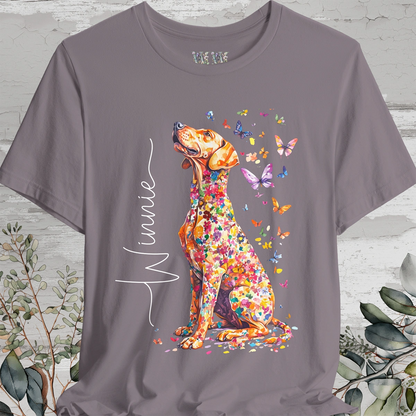 Rhodesian Ridgeback #2 Floral Personalized T shirt