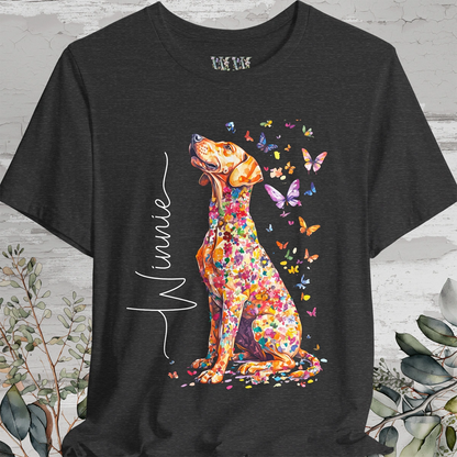 Rhodesian Ridgeback #2 Floral Personalized T shirt