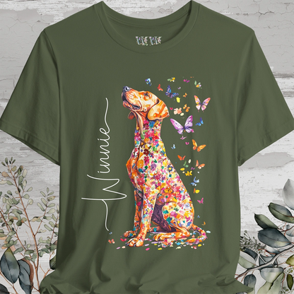 Rhodesian Ridgeback #2 Floral Personalized T shirt