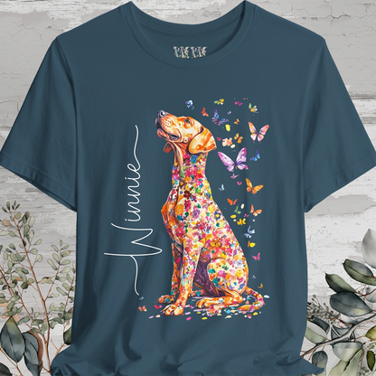 Rhodesian Ridgeback #2 Floral Personalized T shirt