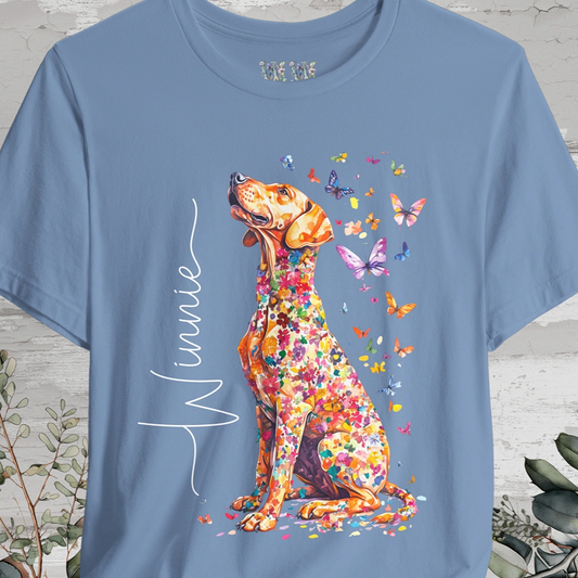 Rhodesian Ridgeback #2 Floral Personalized T shirt