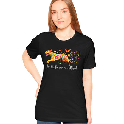 Rhodesian Ridgeback "Live like the gate was left open" Unisex T shirt