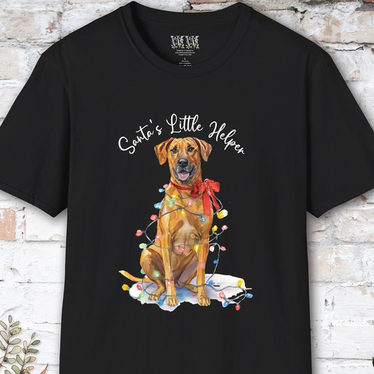 Rhodesian Ridgeback Santa's little helper. unisex T shirt