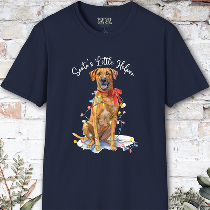 Rhodesian Ridgeback Santa's little helper. unisex T shirt