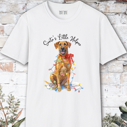 Rhodesian Ridgeback Santa's little helper. unisex T shirt