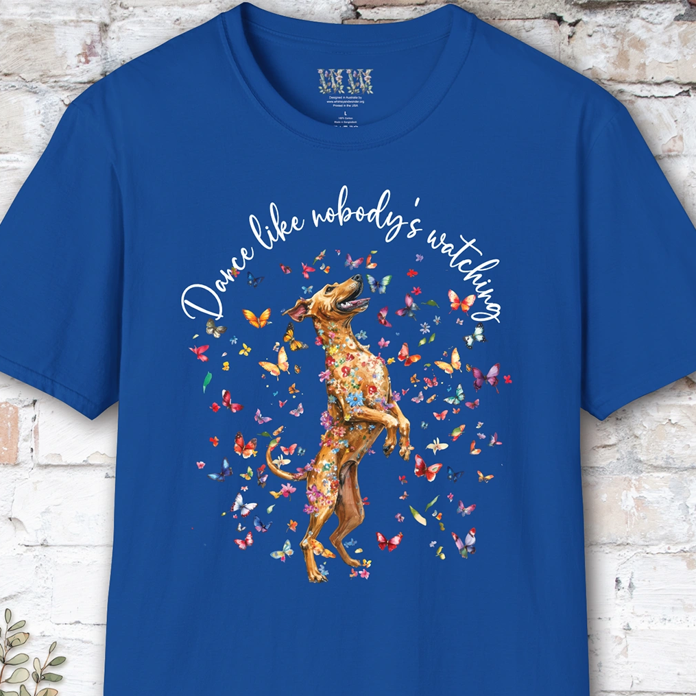 Rhodesian Ridgeback "Dance like nobody's watching" unisex T shirt