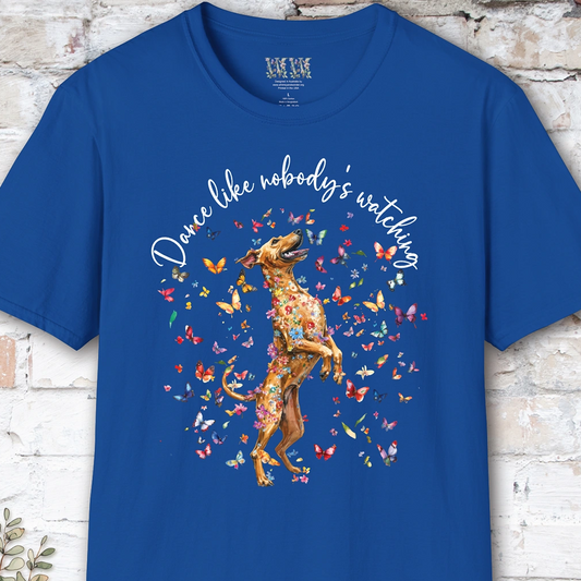 Rhodesian Ridgeback "Dance like nobody's watching" unisex T shirt