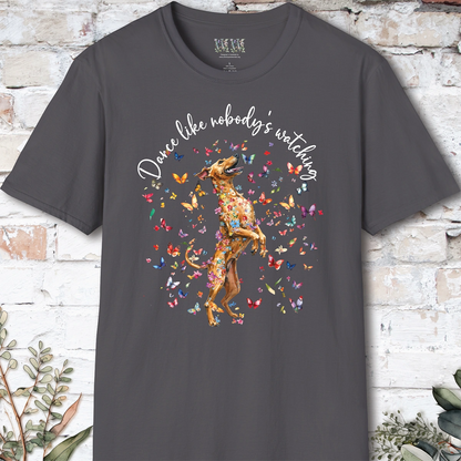Rhodesian Ridgeback "Dance like nobody's watching" unisex T shirt