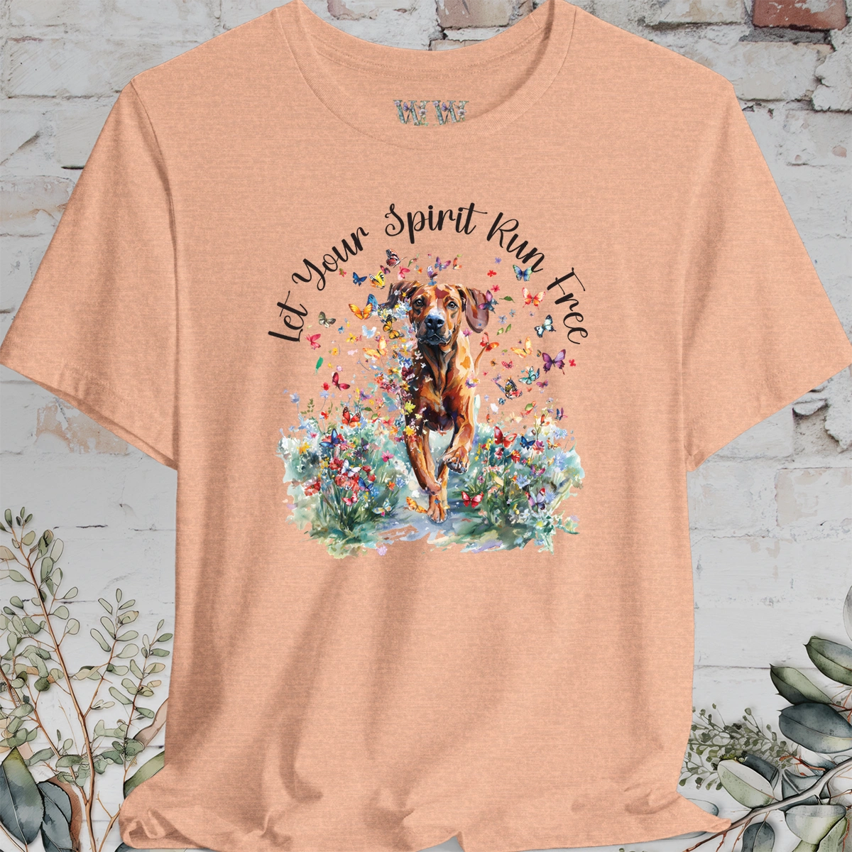 Rhodesian Ridgeback 'Let your spirit run free' T shirt