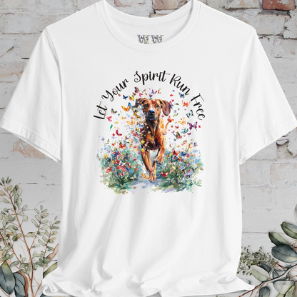 Rhodesian Ridgeback 'Let your spirit run free' T shirt