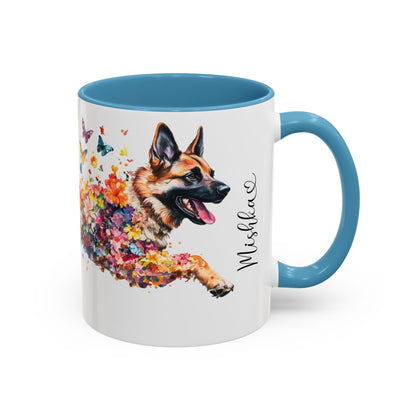 German Shepherd Colorful Accent Mugs, 11oz