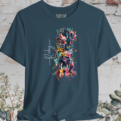 Rottweiler #1 Floral T shirt