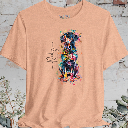 Rottweiler #1 Floral T shirt