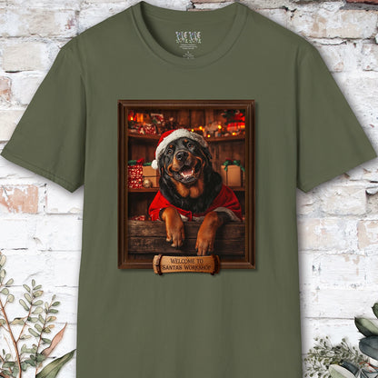 Rotweiler Santa's Workshop Unisex T shirt