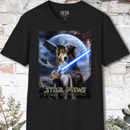 Rough Collie Star Paws Unisex T shirt