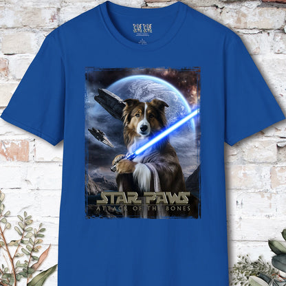 Rough Collie Star Paws Unisex T shirt