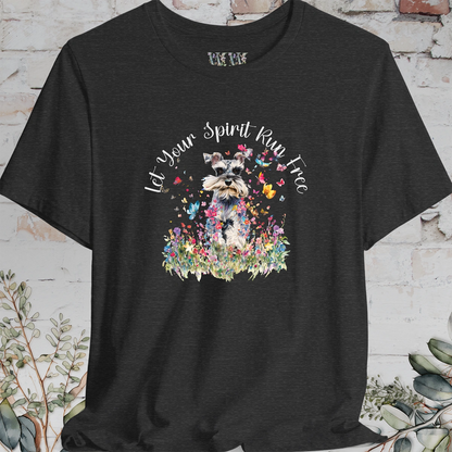 Schnauzer #2 'Let your spirit run free' T shirt