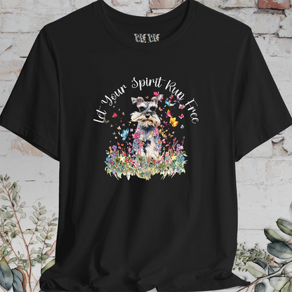 Schnauzer #2 'Let your spirit run free' T shirt