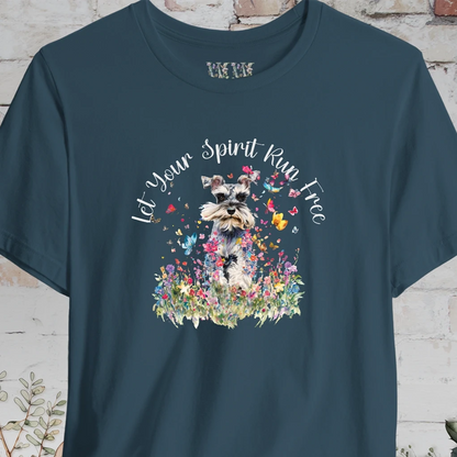 Schnauzer #2 'Let your spirit run free' T shirt