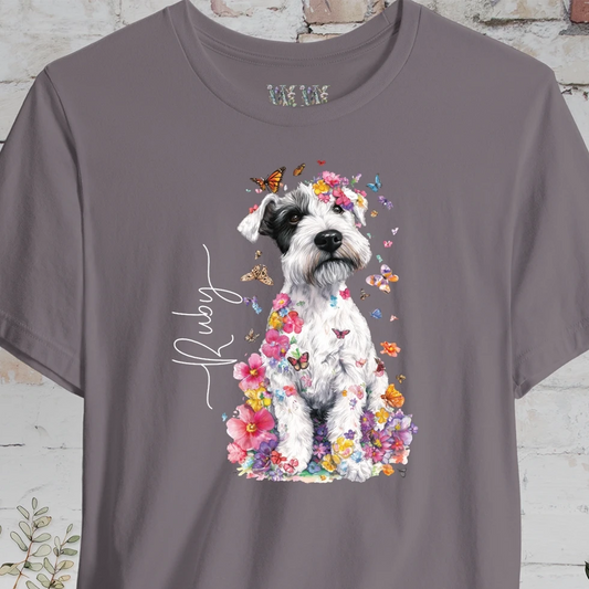 Sealyham Terrier Floral Personalized T shirt
