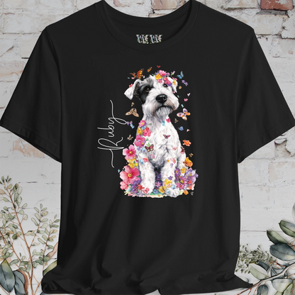 Sealyham Terrier Floral Personalized T shirt