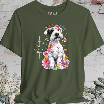 Sealyham Terrier Floral Personalized T shirt