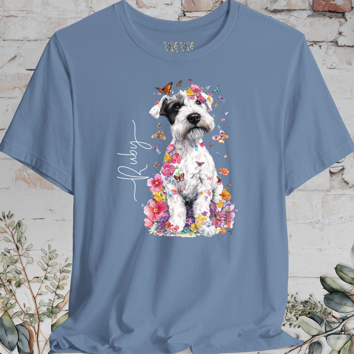 Sealyham Terrier Floral Personalized T shirt
