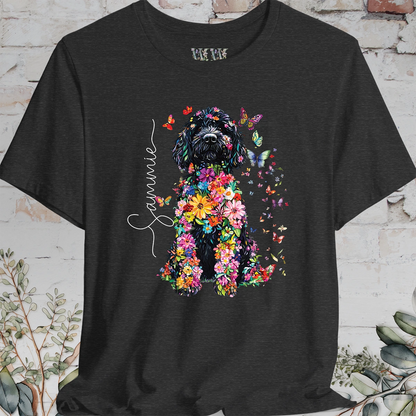 Sheepadoodle #1 Floral Butterfly personalized unisex T shirt