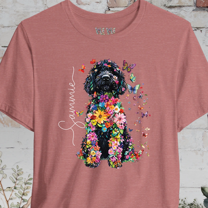 Sheepadoodle #1 Floral Butterfly personalized unisex T shirt
