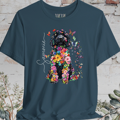 Sheepadoodle #1 Floral Butterfly personalized unisex T shirt
