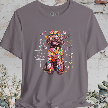Sheepadoodle #3 Floral Butterfly personalized unisex T shirt