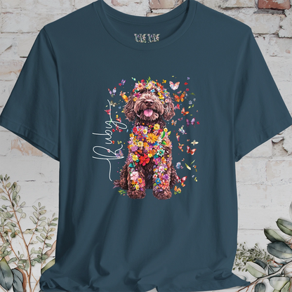 Sheepadoodle #3 Floral Butterfly personalized unisex T shirt