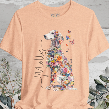 Saluki #1 Floral Personalized T shirt