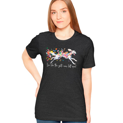 Saluki #1 "Live like the gate was left open" Unisex T shirt