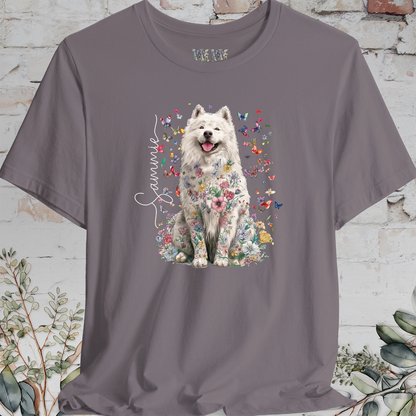 Samoyed #2 Floral Personalized T shirt
