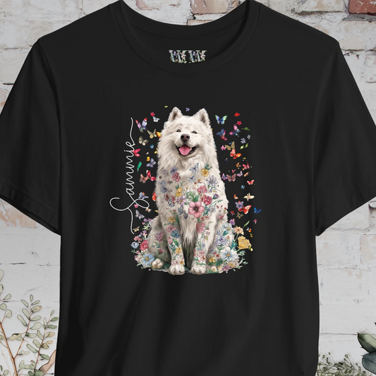 Samoyed #2 Floral Personalized T shirt